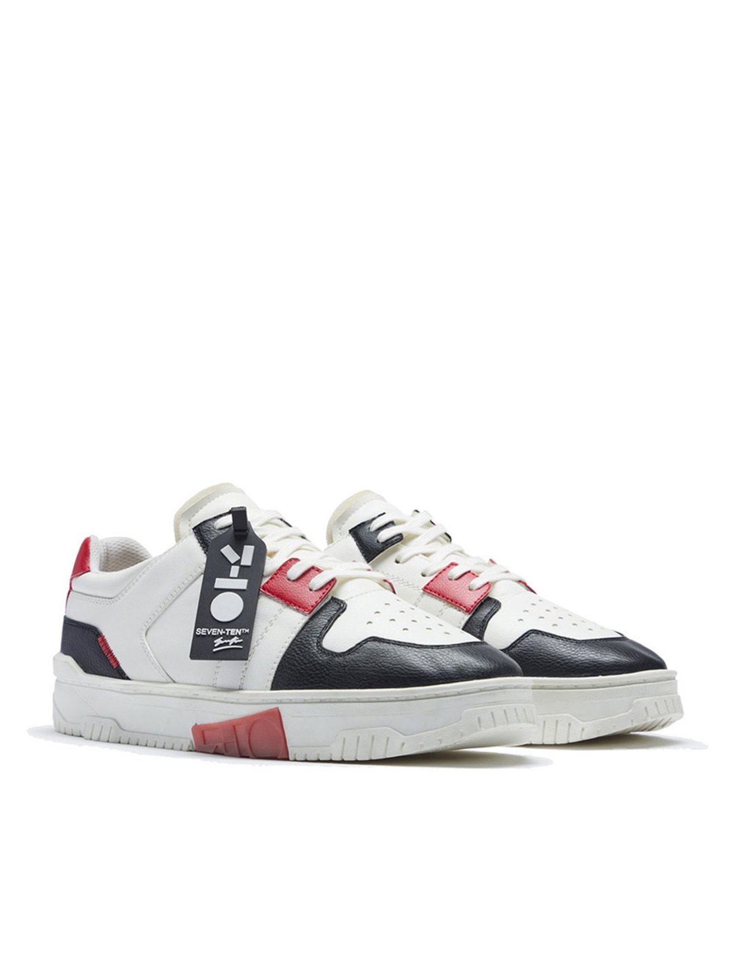 7-10 Men's White & Black Elevate Street Sneakers