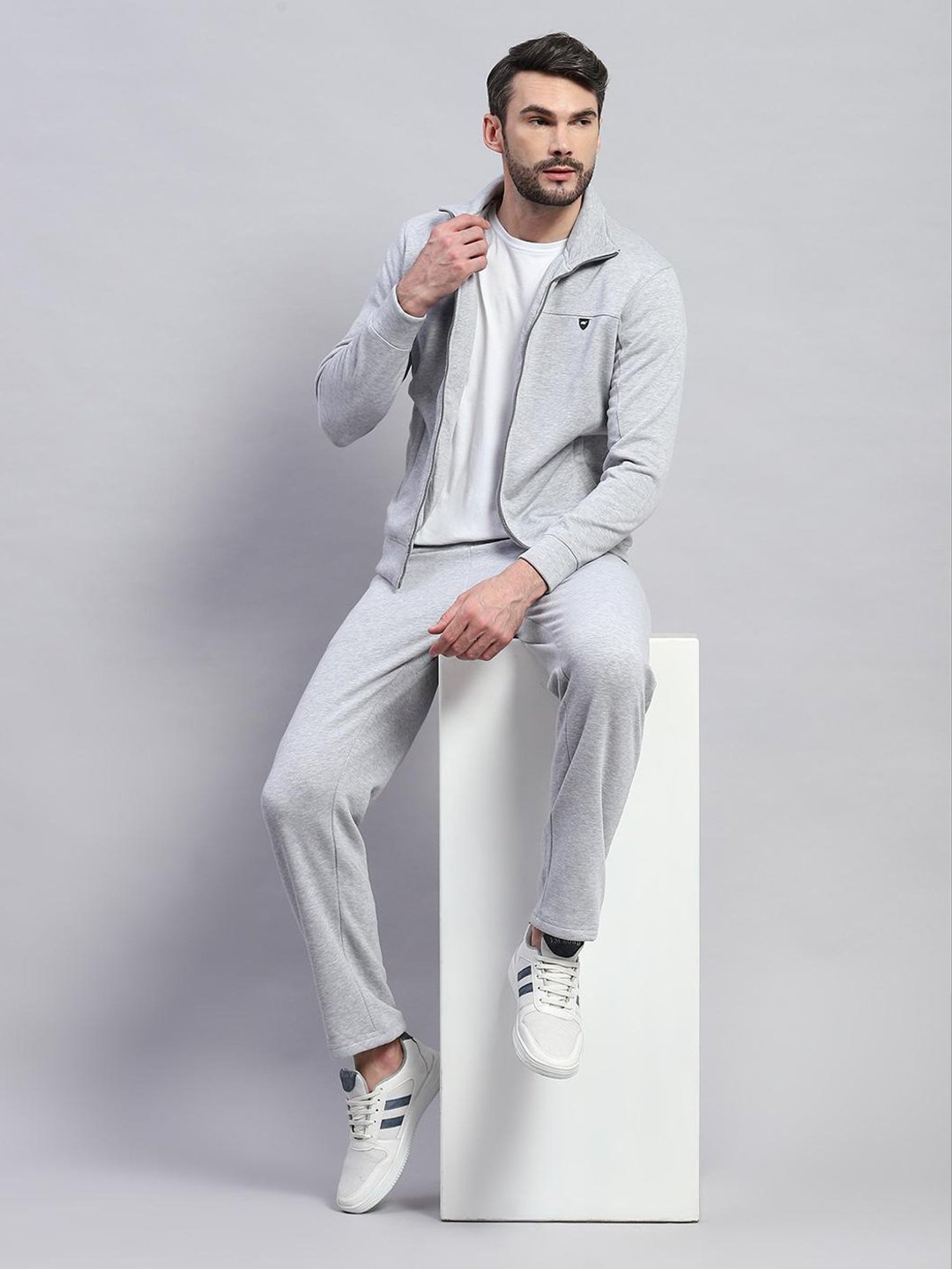 Vimal Jonney Light Mud Cotton Regular Fit Tracksuit