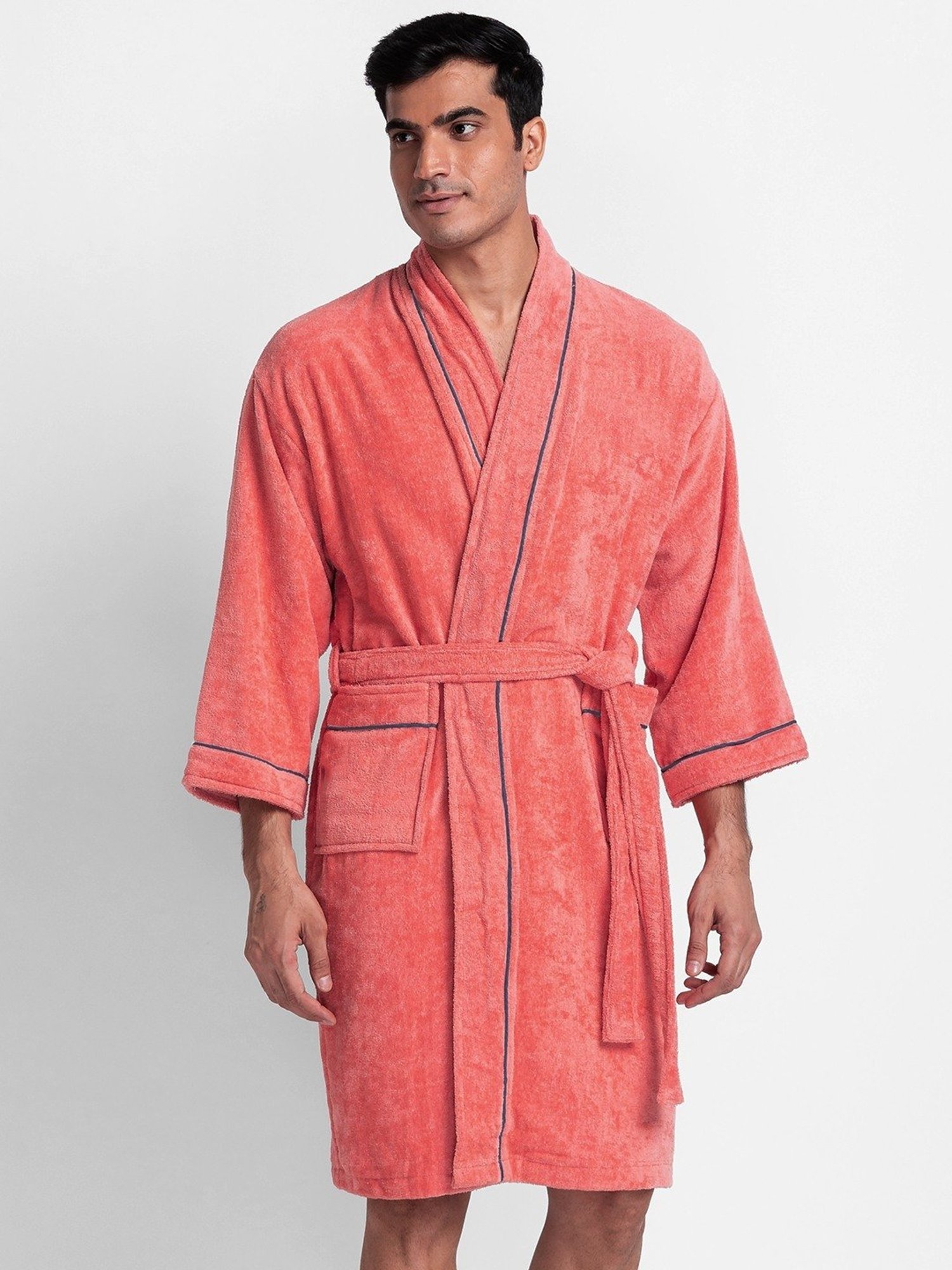 Trident Comfort Living Grey Cotton 380 GSM Bathrobe