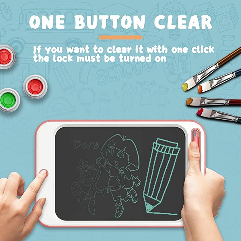 LCD Writing Tablet  10 Inches Electronic Writing & Drawing Doodle Board with Memory Lock Digital Writing Pad for Age 3+
