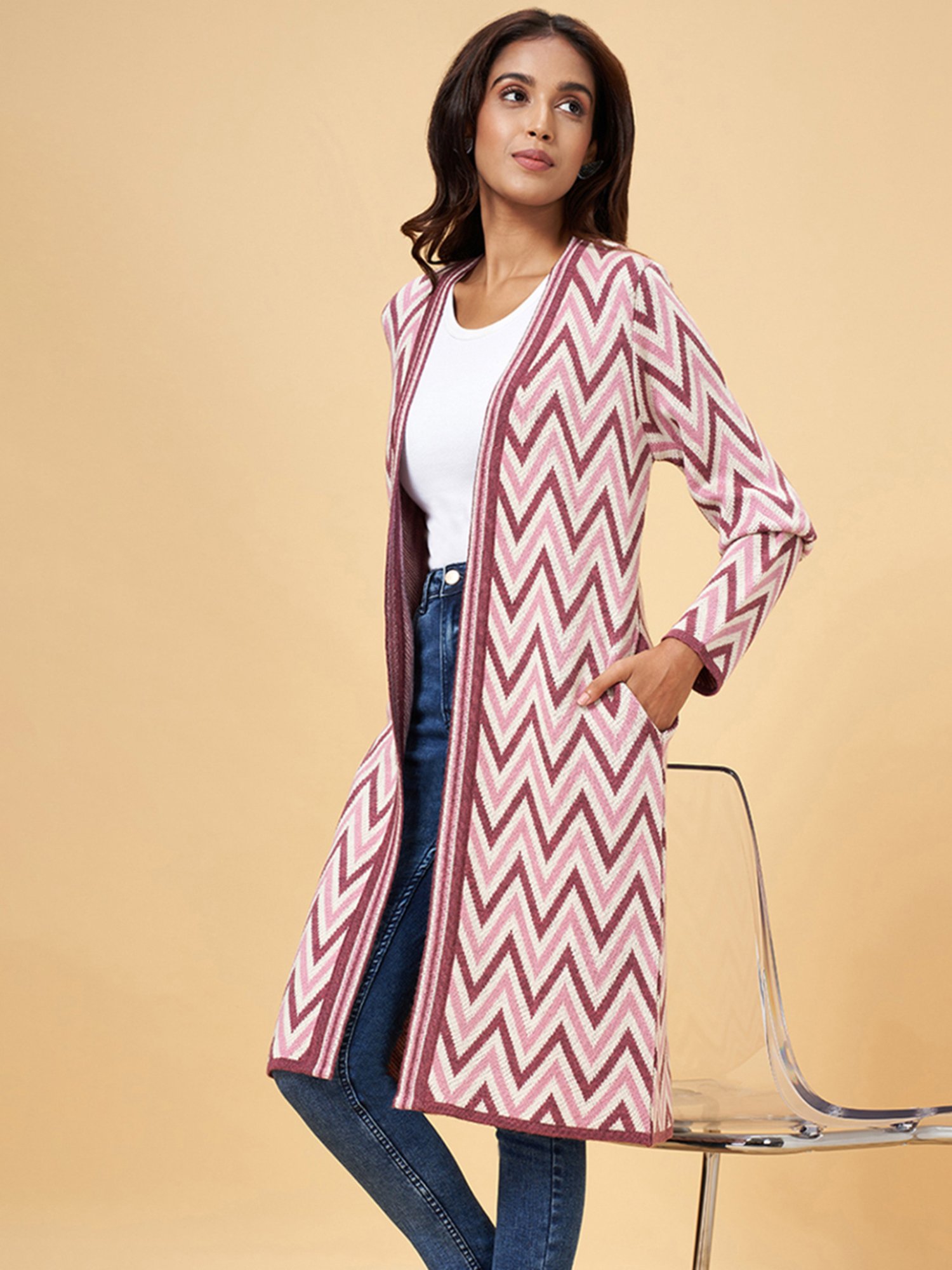 Rangmanch by Pantaloons Pink Printed Cape