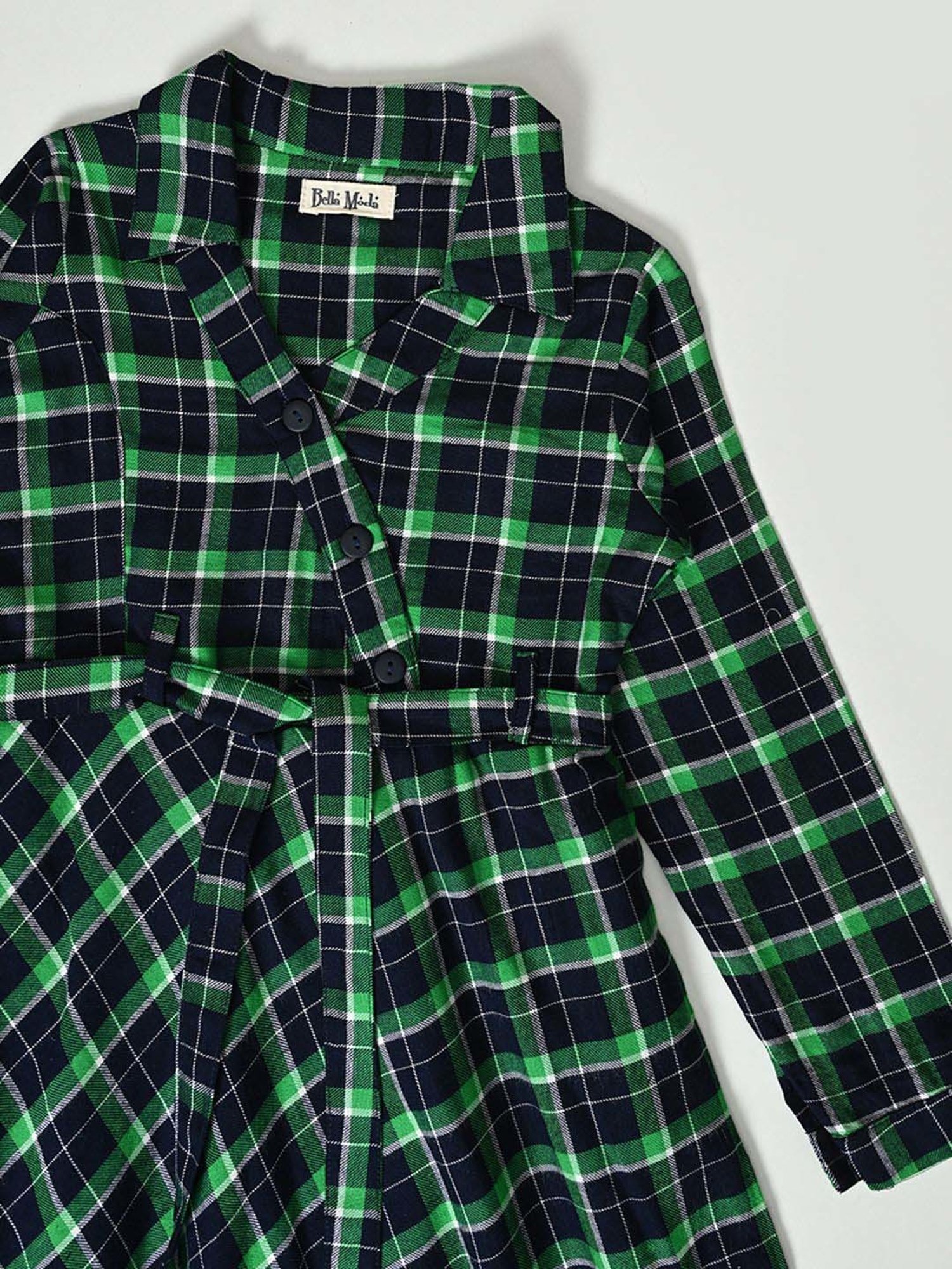 Bella Moda Kids Multicolor Cotton Printed Full Sleeves Dress