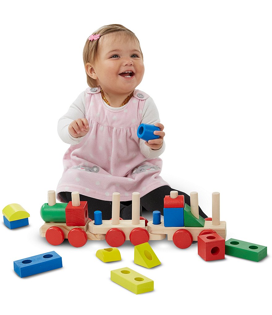 Melissa & Doug Stacking Block Train Play Set