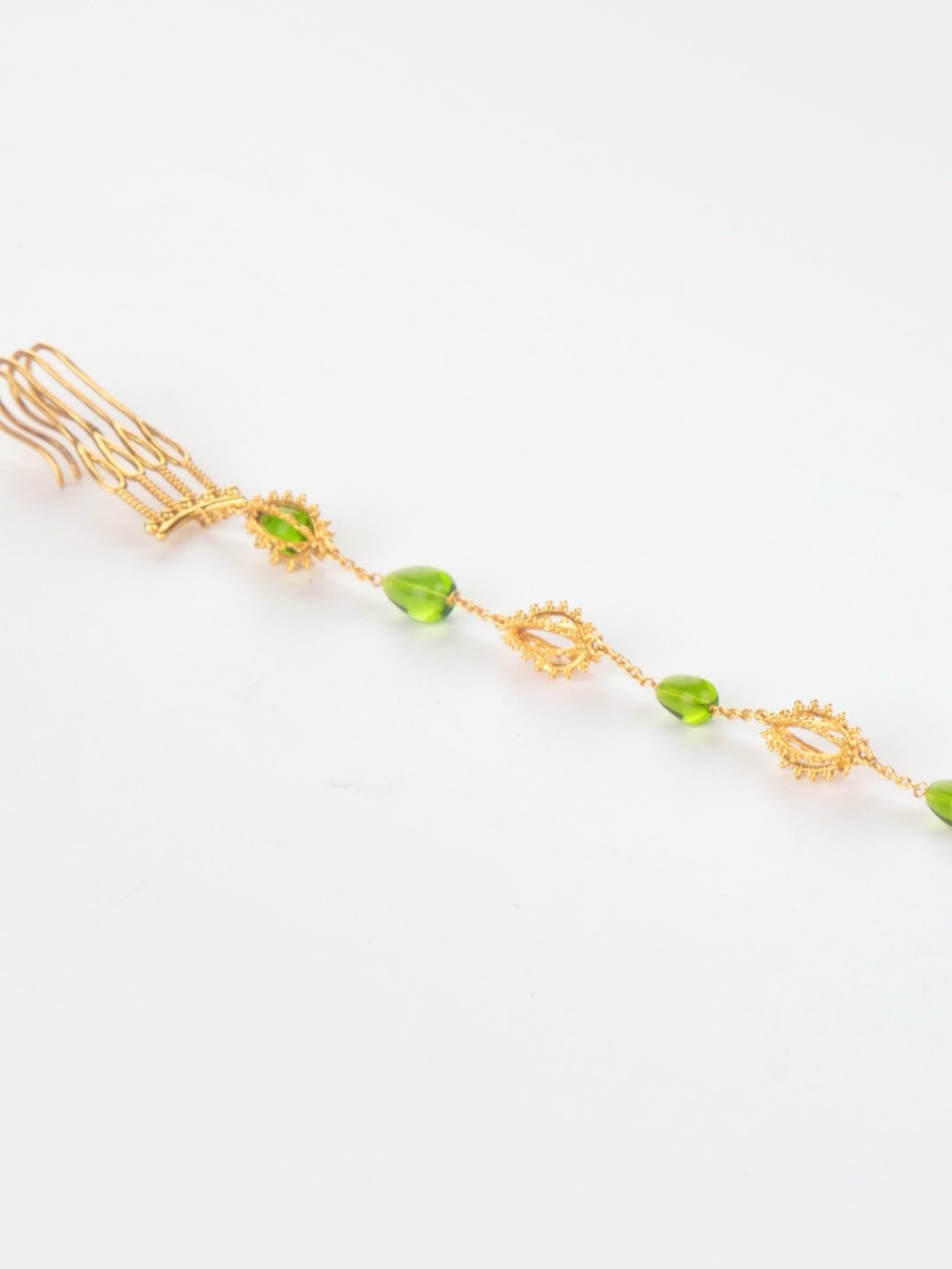 Shaya 92.5 Sterling Silver Opuntia Bloom Gold Plated Hair Chain