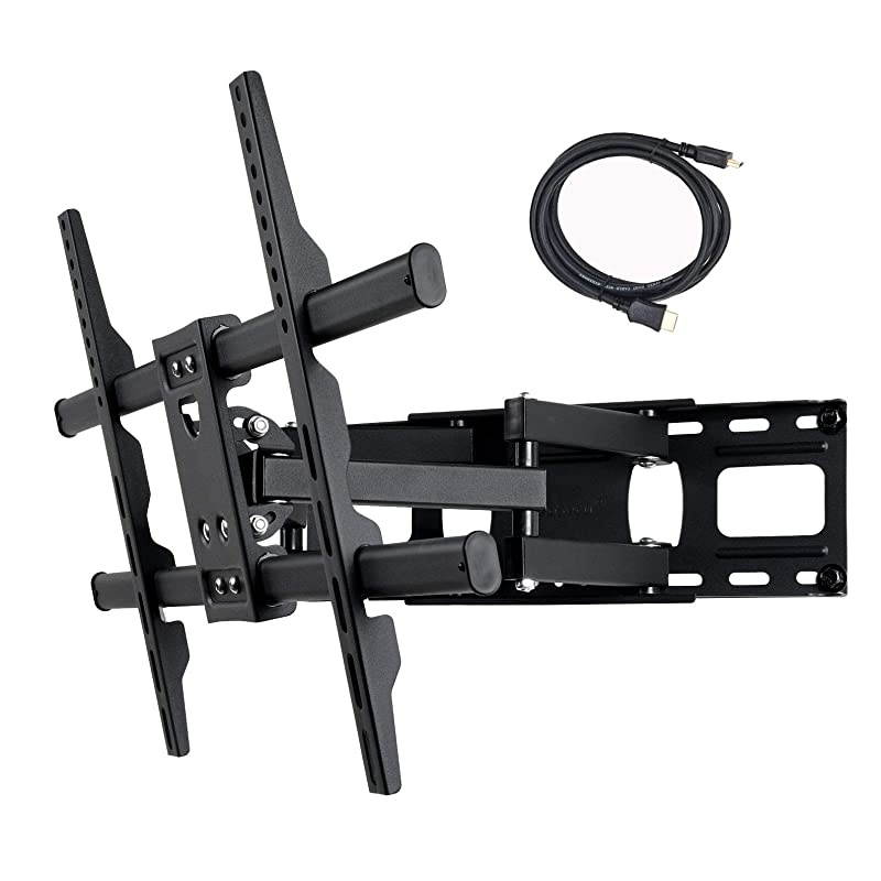 MW380B5 Full Motion Articulating TV Wall Mount Bracket for Most 3770 LED LCD Plasma HDTV Up to 125 lbs with VESA 684x400 600x400 400x400 150x100mm Dual Arm Pulls Out Up to 14 AW9