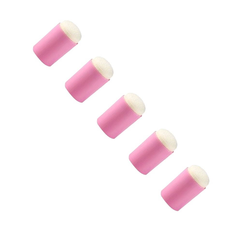 5pcs Drawing Sponge Creative Finger Sponge Stamp Interesting Portable Stamper Toy Painting Tool for Painting Drawing Crafts (Pink)