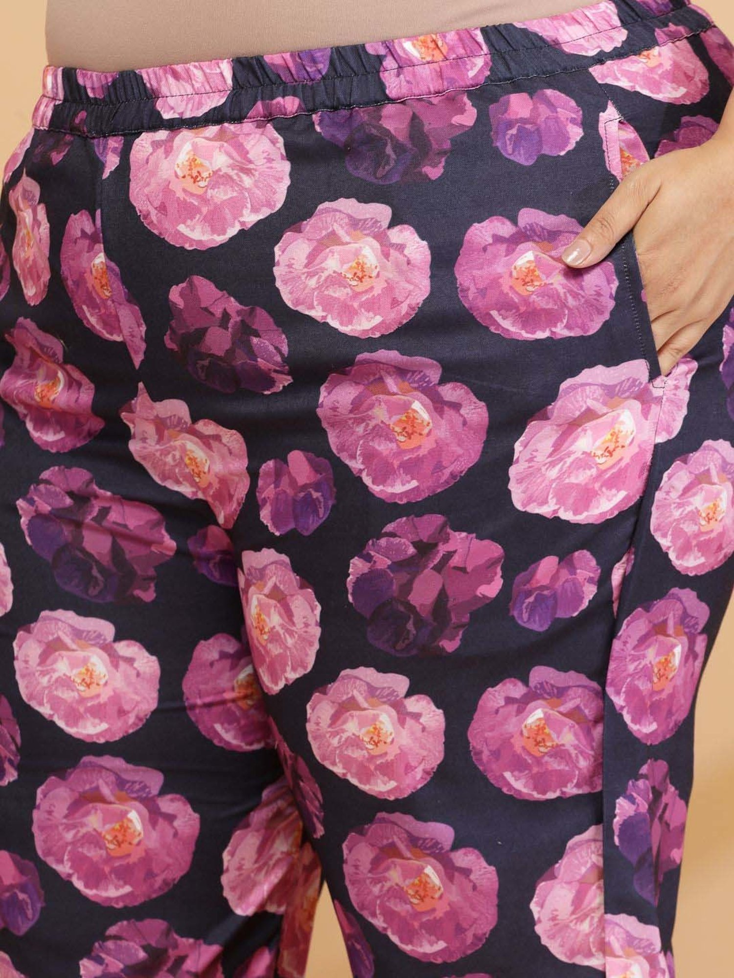 Melon by PlusS Blue Printed Shirt Pant Set