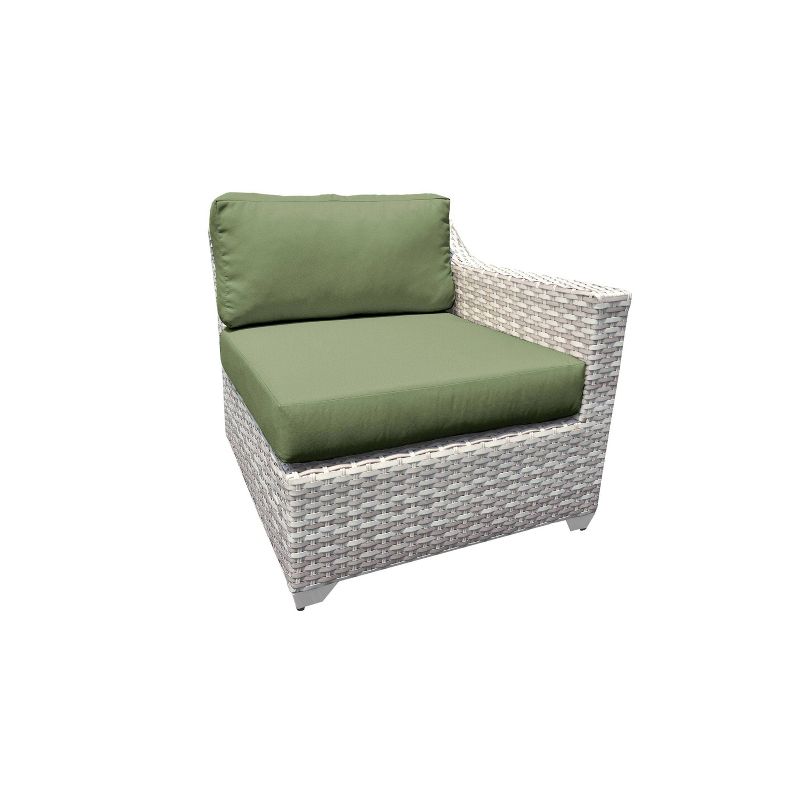 Nolin 7pc Sectional Weathered Brown Frame Sunbrella Spectrum Denim Fabric - La-Z-Boy