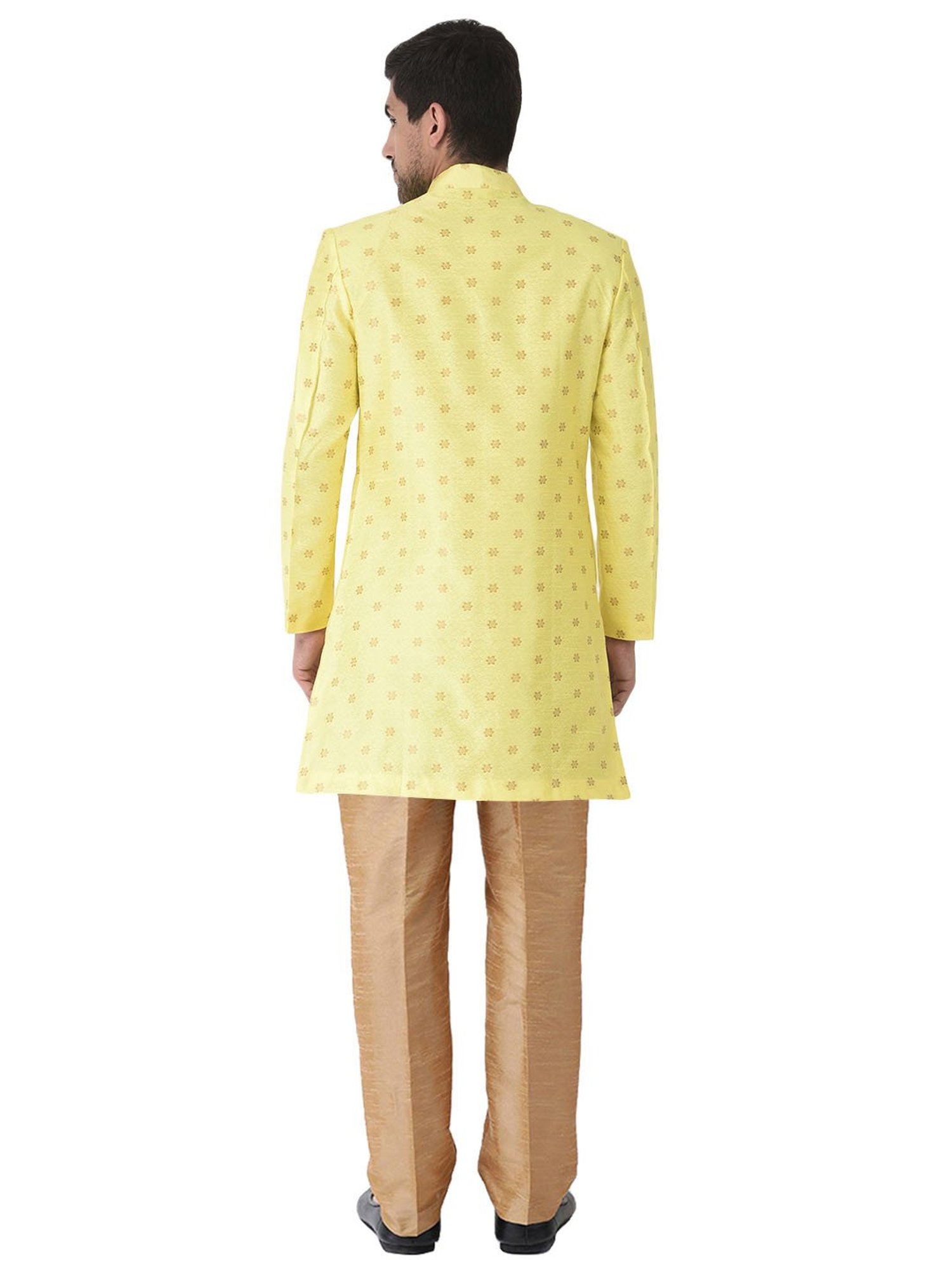 Vastramay White Cotton Straight Fit Embroidery Ethnic Suits