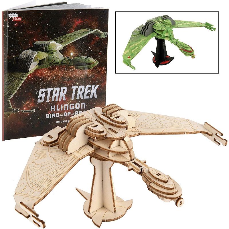 Incredibuilds Star Trek Klingon Bird-of-Prey Book & Wood Model Kit