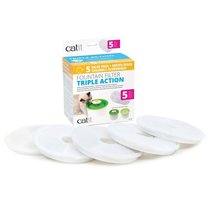Catit 2.0 Triple Action Water Softener for Cats - 5pk