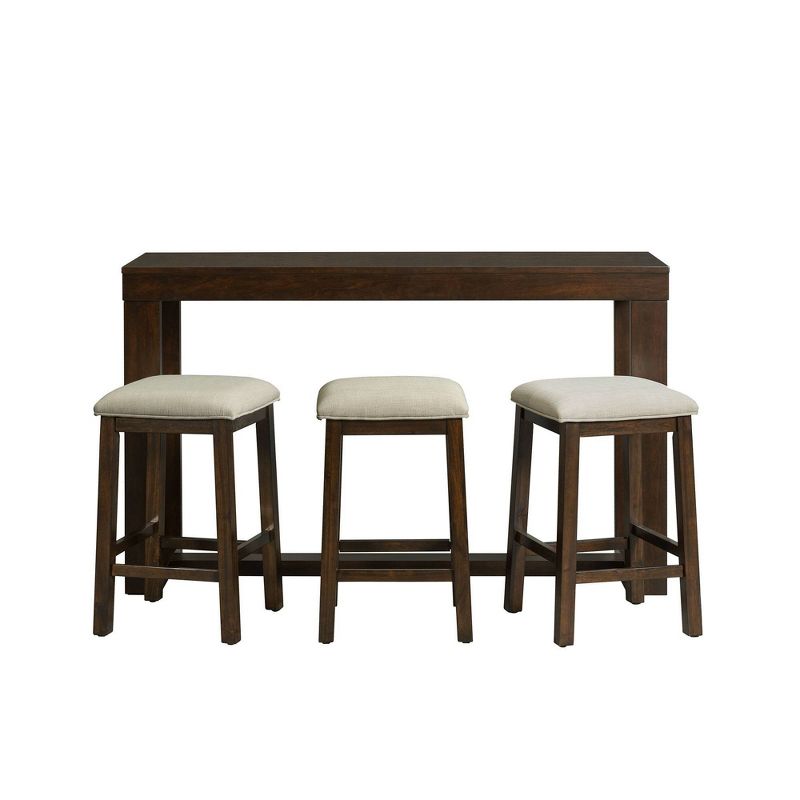 Drew Multipurpose Bar Dining Table Set Dark Walnut - Picket House Furnishings