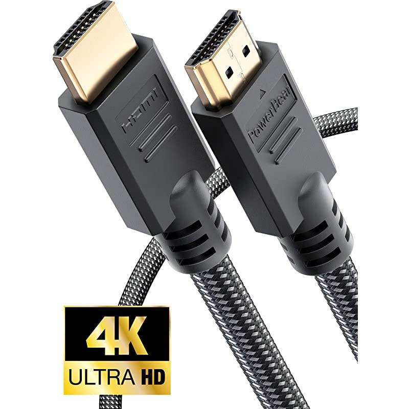 4K HDMI Cable 3 ft | High Speed Braided Nylon Gold Connectors 4K 60Hz Ultra HD 2K 1080P ARC Compatible | for Laptop Monitor PS5 PS4 Xbox One Fire TV Apple TV More