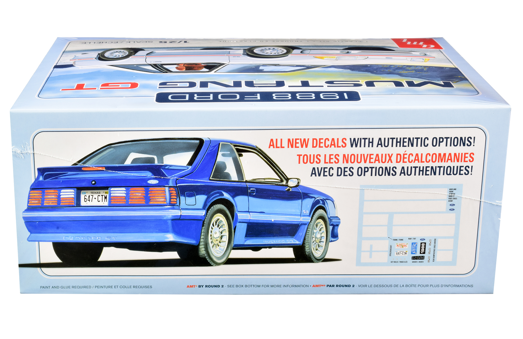 Skill 2 Model Kit 1988 Ford Mustang GT 1/25 Scale Model by AMT