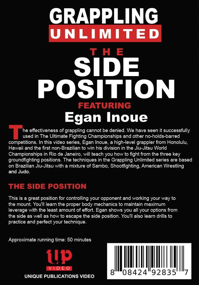 Grappling Unlimited #2 Side Position DVD Egan Inoue mma brazilian jiu jitsu
