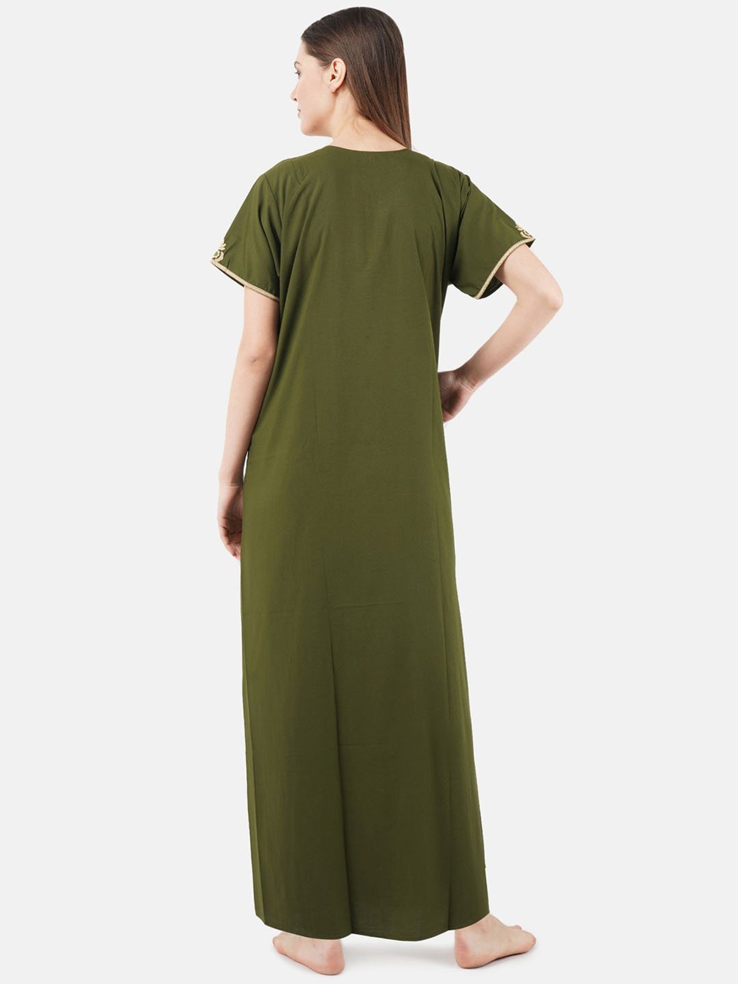 KOI SLEEPWEAR Olive Embroidered Nighty