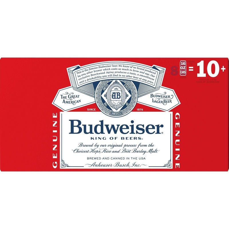 Budweiser Lager Beer - 8pk/16 fl oz Cans