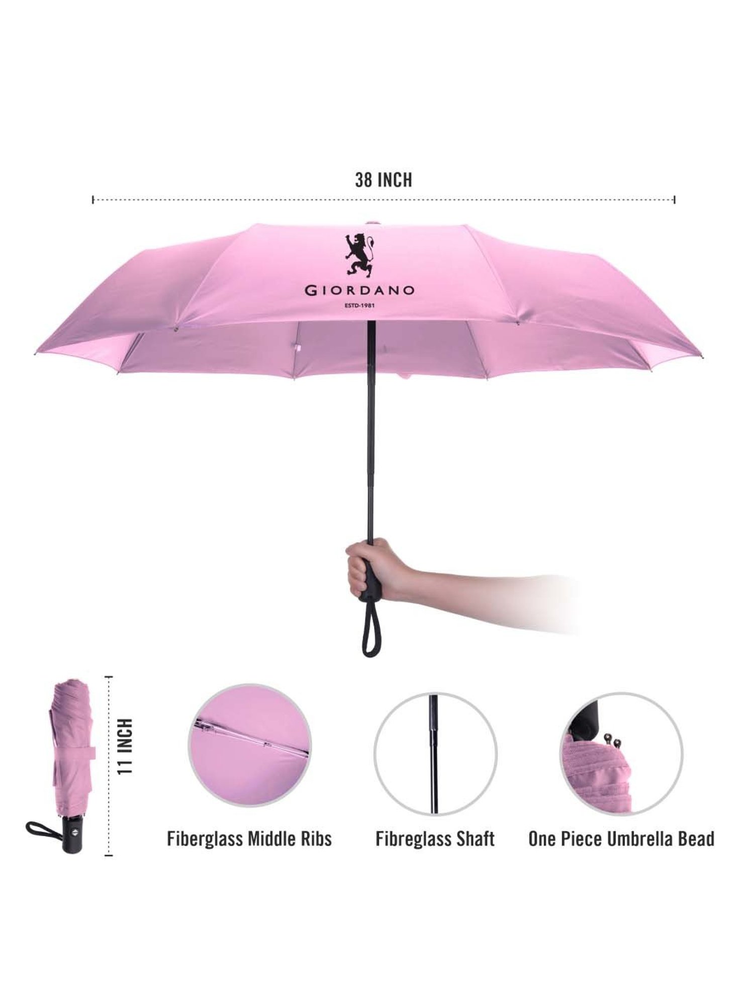 Giordano Pink Logo Umbrella