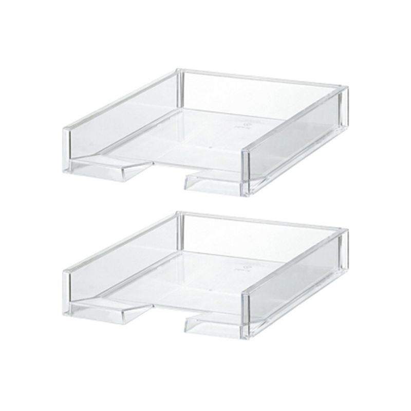 Like-It MX-18 Versatile Clear Easy Access Polystyrene Customizable Home Storage Solution Organizer (2 Pack)