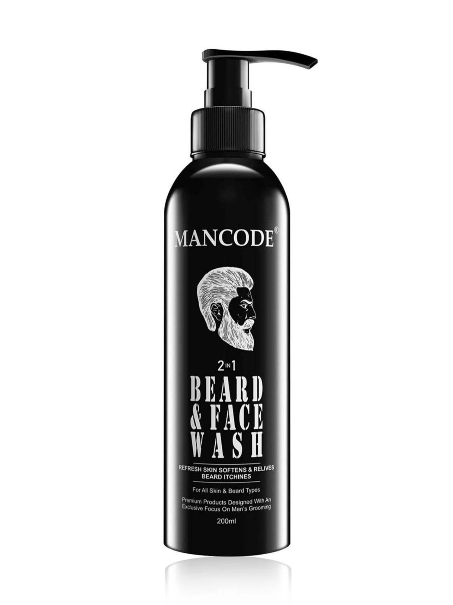 Mancode 2 in 1 Beard & Face Wash - 200 ml