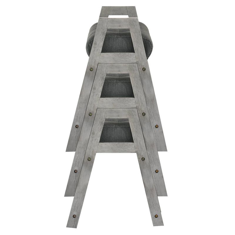 Set of 4 Jayne Stacking Stools Gray/White - Picket House Furnishings