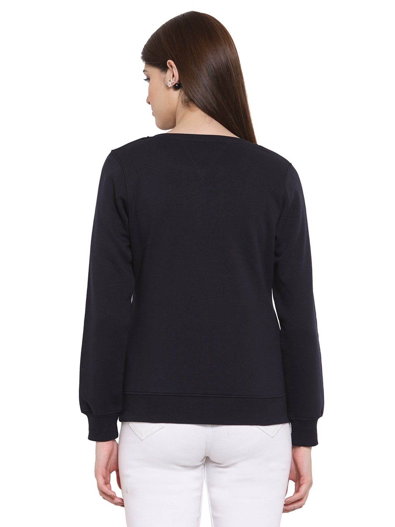 Juelle Navy Round Neck Sweatshirt