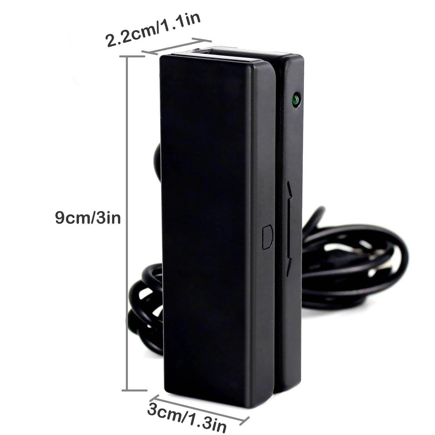 USB Magnetic Stripe Card Reader 3-Track POS Credit Card Reader Swiper MagStripe Swipe Card Reader