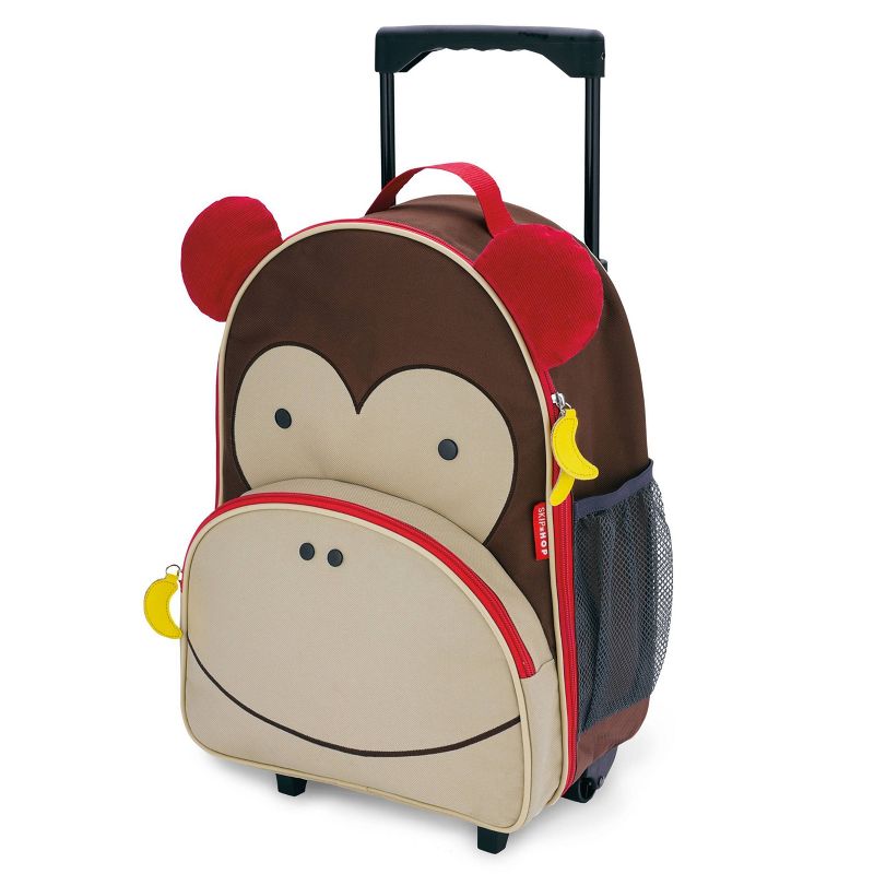 Skip Hop Zoo Little Kid & Toddler Rolling Carry On Suitcase - Monkey