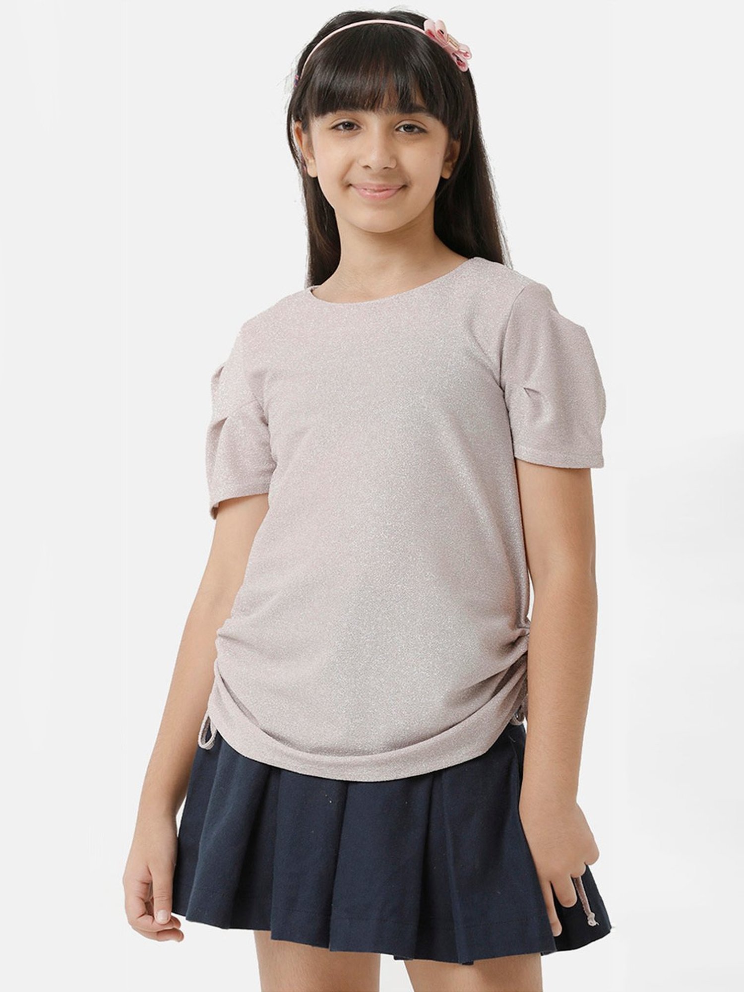 Tiny Girl Kids Pink Solid Top