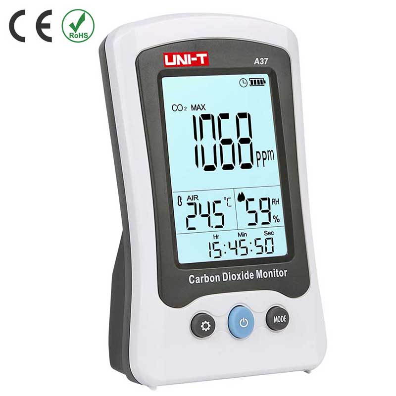UNI-T A37 CO2 Meter; CO2 concentration/temperature/humidity detector / home / industrial / laboratory