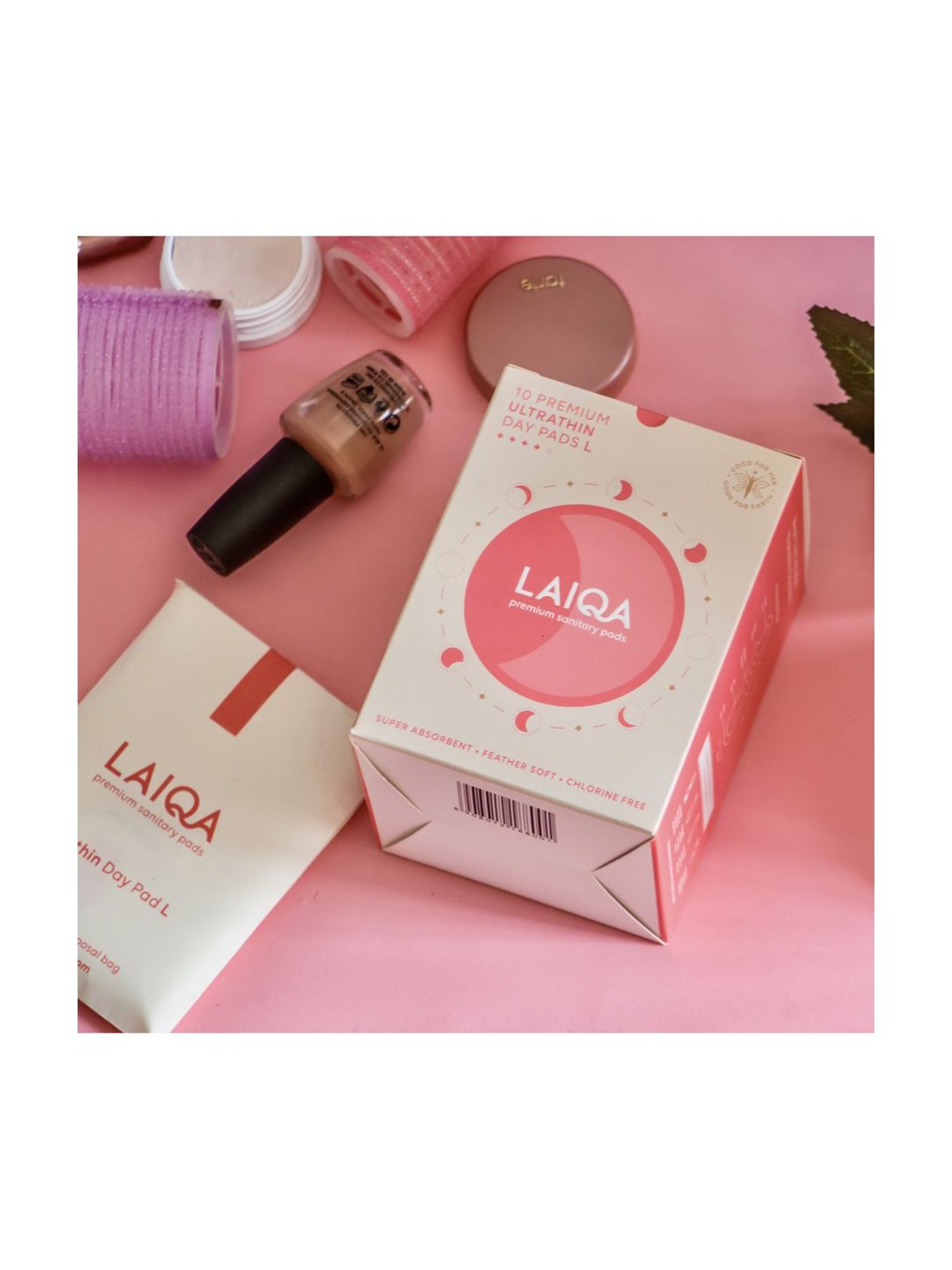 LAIQA Moderate Flow Large Day Pads (Pack of 2) - 20 Pads