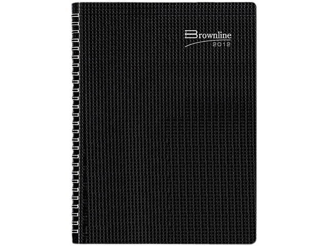 Rediform CB1262V.BLK Brownline DuraFlex 14-Month Planner