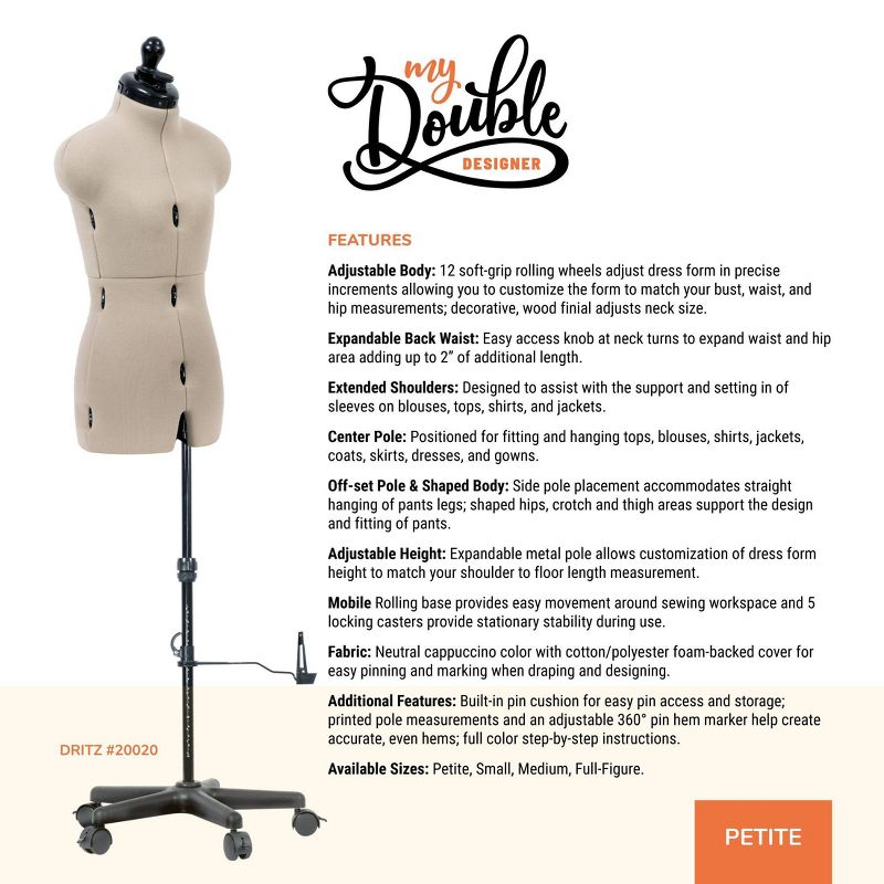 Dritz Petite My Double Designer Dress Form