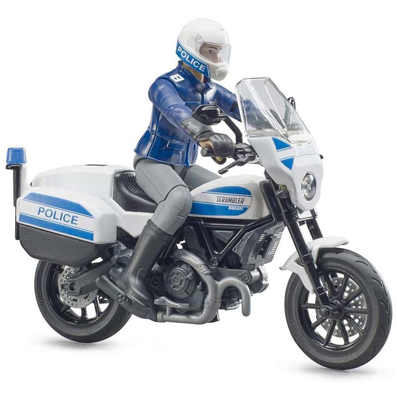 Bruder bworld Scrambler Ducati Police Motorbike with Policeman