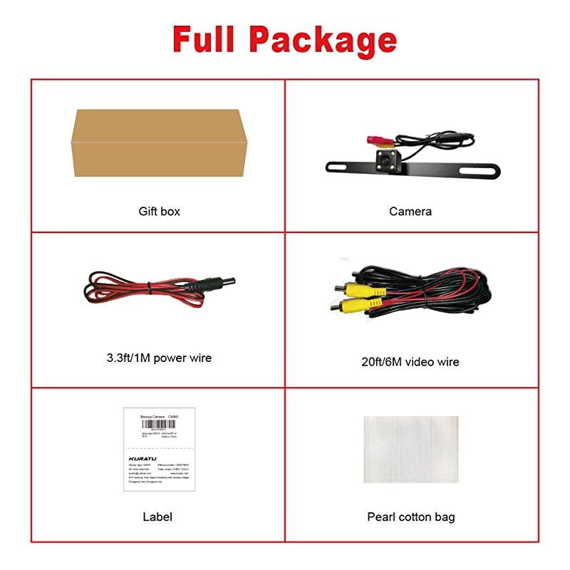 2nd Generation Backup Camera for Cars Pickups Trucks Automotive with 150&deg; Perfect View Angle 4 High Light LED IP 69 Waterproof Universal Car Rear View License Plate Camera