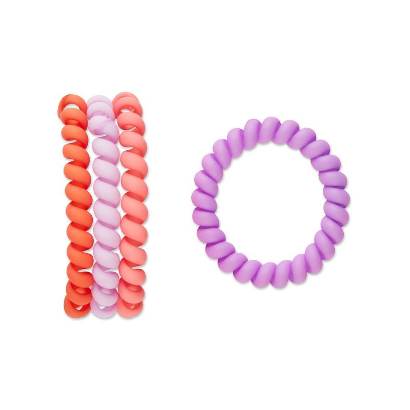 scunci Matte Spirals - 4pk