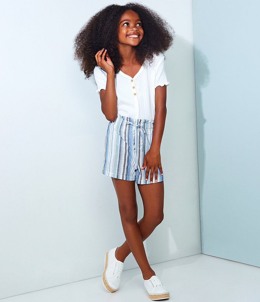 Chelsea & Violet Chelsea & Violet Girls Big Girls 7-16 Striped Soft Short