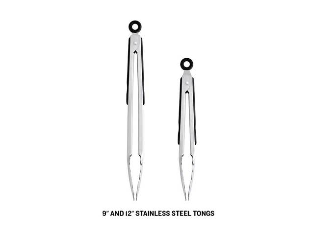 Z GRILLS Stainless Steel Kitchen Tongs Salad Tongs BBQ Heavy Duty Serving Food 9"&12"