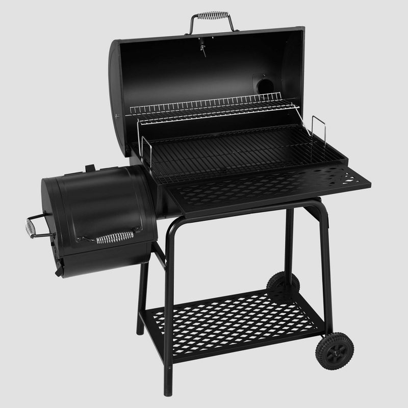 Charcoal Grill Offset Smoker Model CC1830F Black - Royal Gourmet