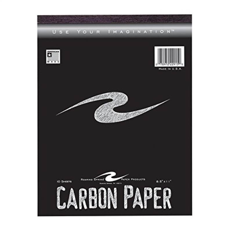 Roaring Spring 22915 Carbon Paper Tablet 8.50" x 11" - 1 / Each - Black