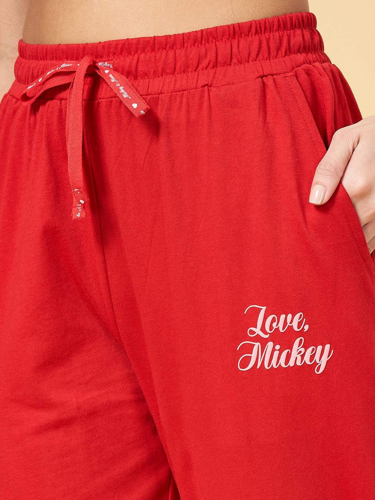 Dreamz by Pantaloons Jester Red Cotton Printed Joggers