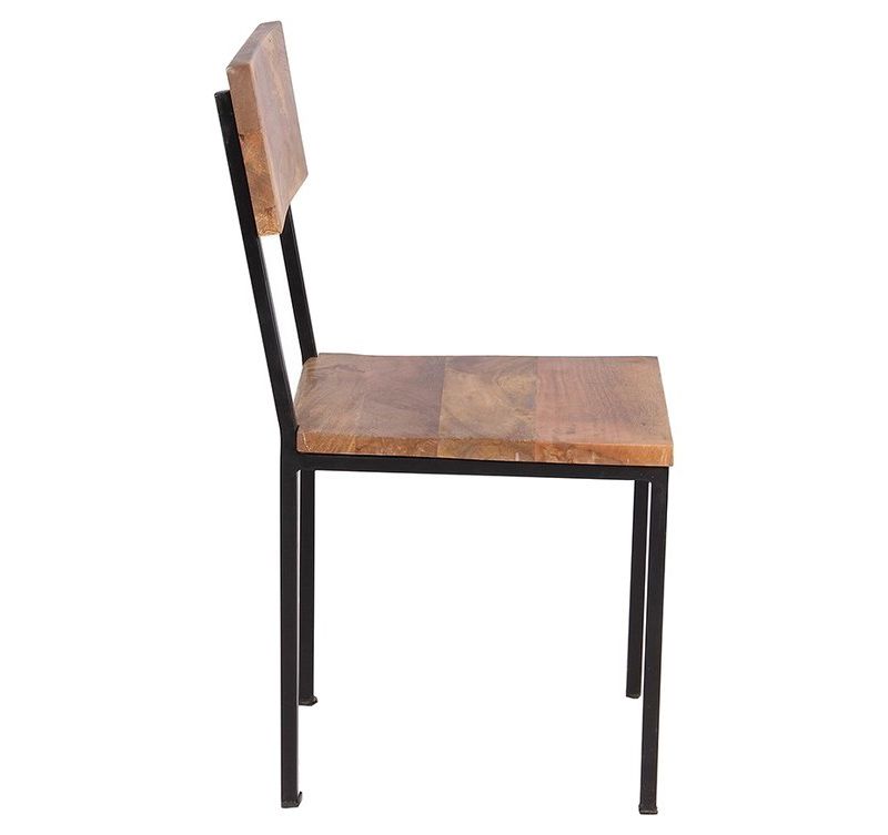 Set of 2 Reclaimed Mango Wood and Metal Chair - Timbergirl