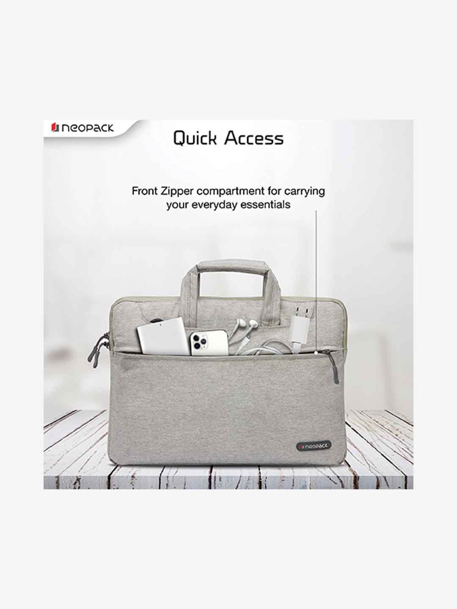 Neopack Svelte Sleeve Laptop Bag for all 13.3 Inch Laptops & Macbooks (Stone Grey)