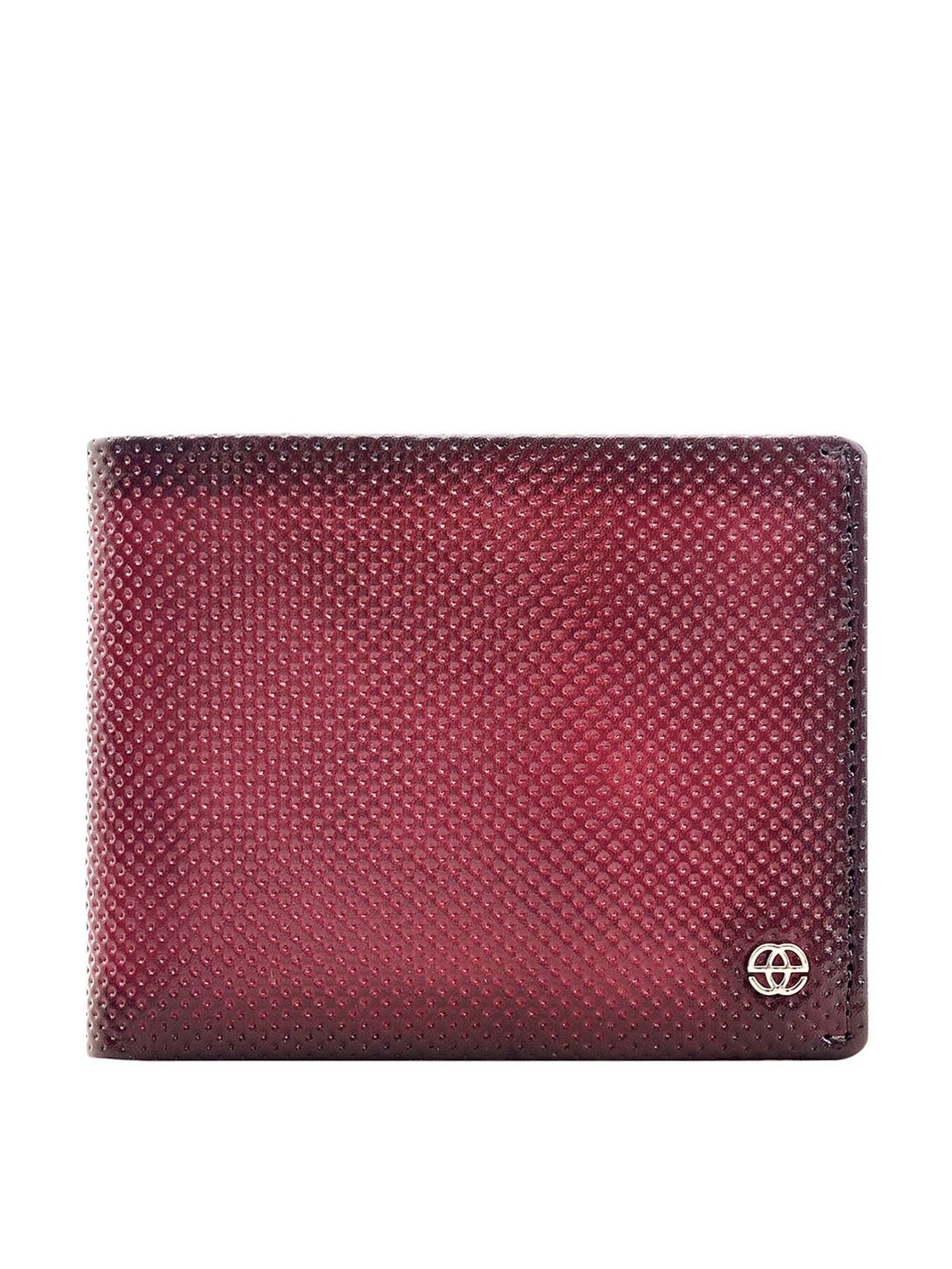 THE HOLISTIK Revival Black & Maroon Casual Leather Bi-Fold Wallet for Men