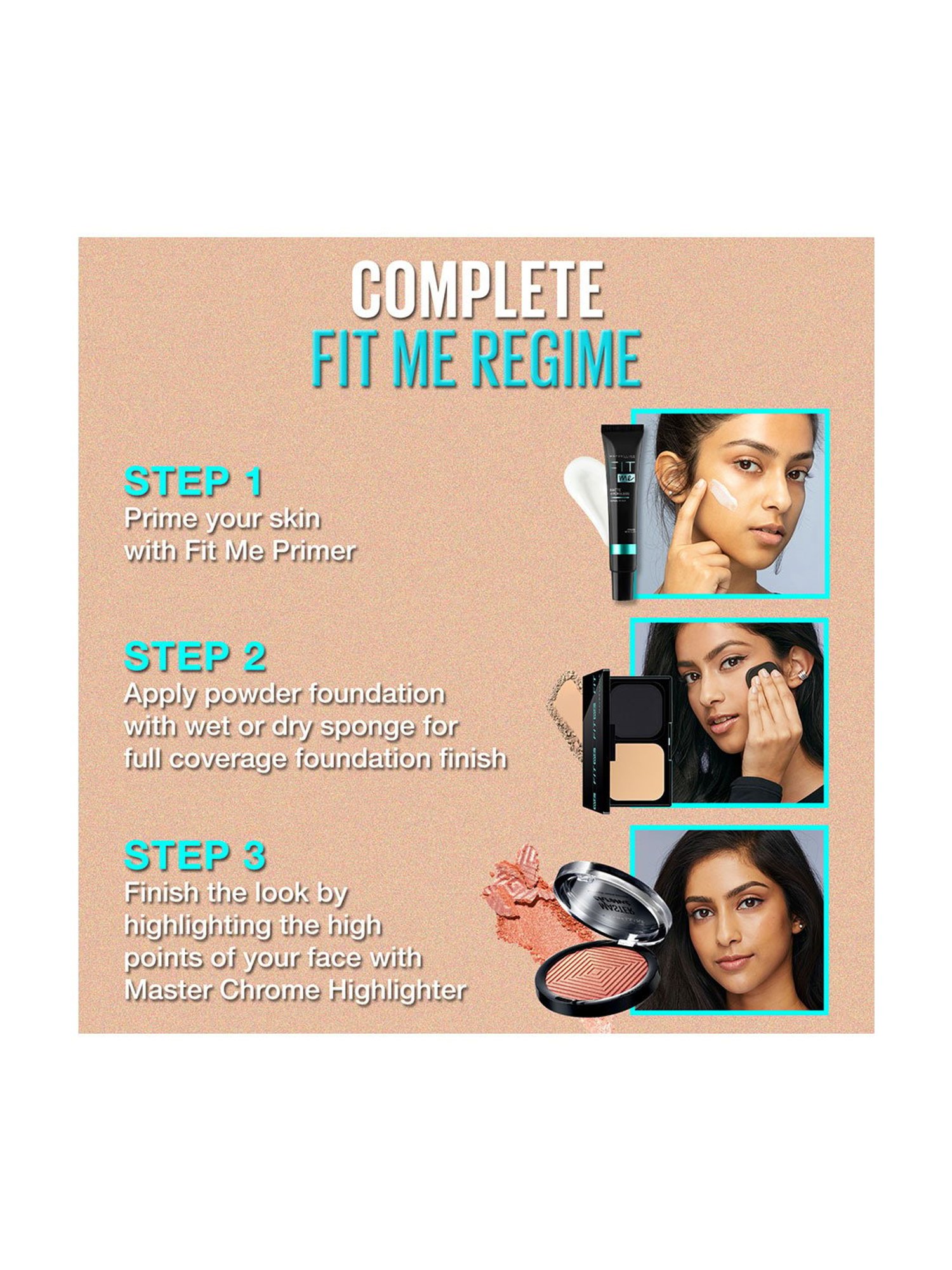 Glam21 HD Oil Control Compact Powder 03 Chestnut - 20 gm