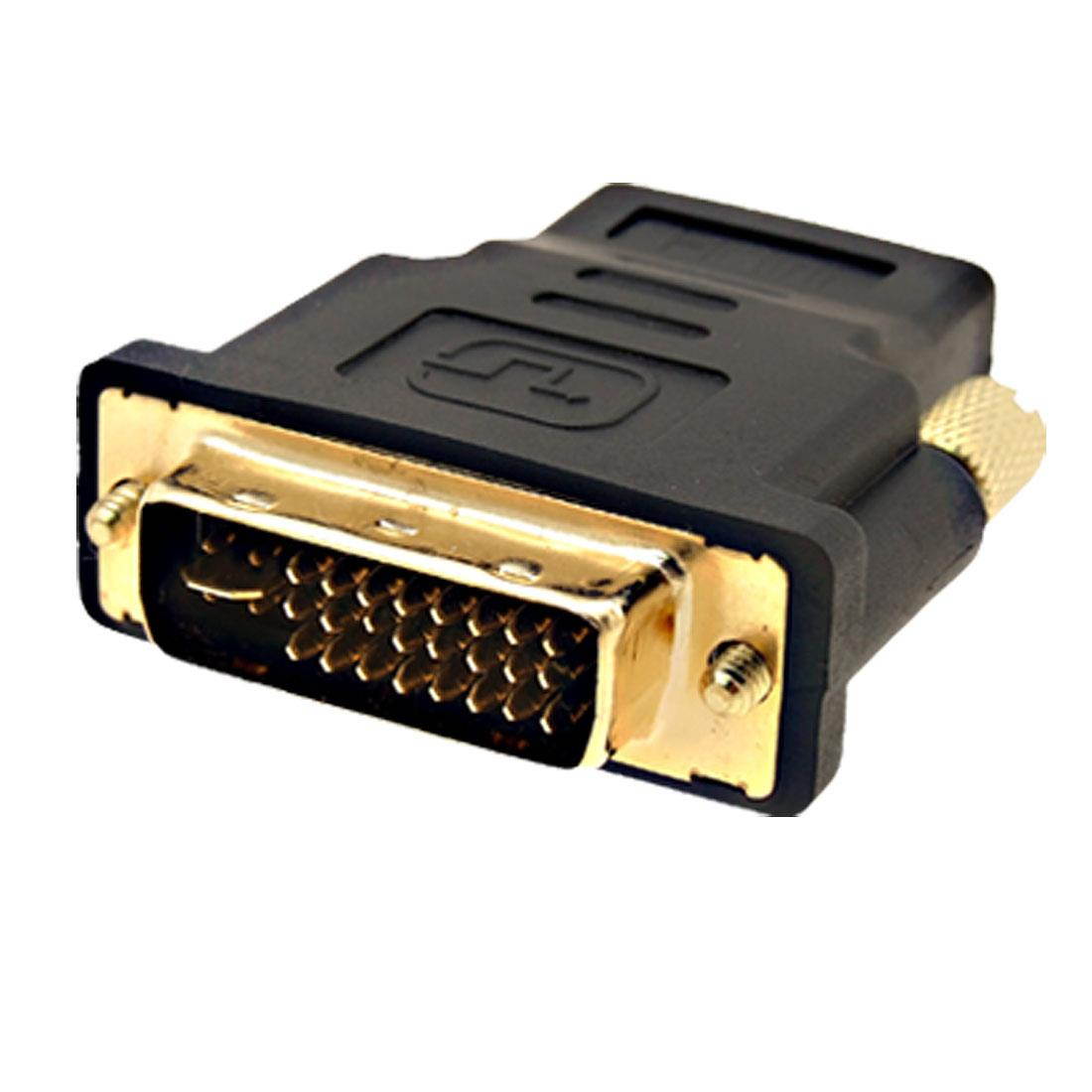 HDTV DVI-I Dual Link Male to HDMI Female Adapter Oajxq Black