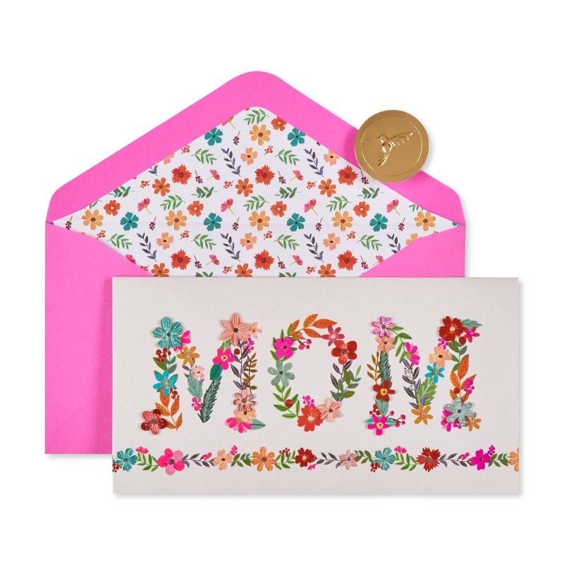 Mothers Day Greeting Card Flower Mom Lettering - PAPYRUS