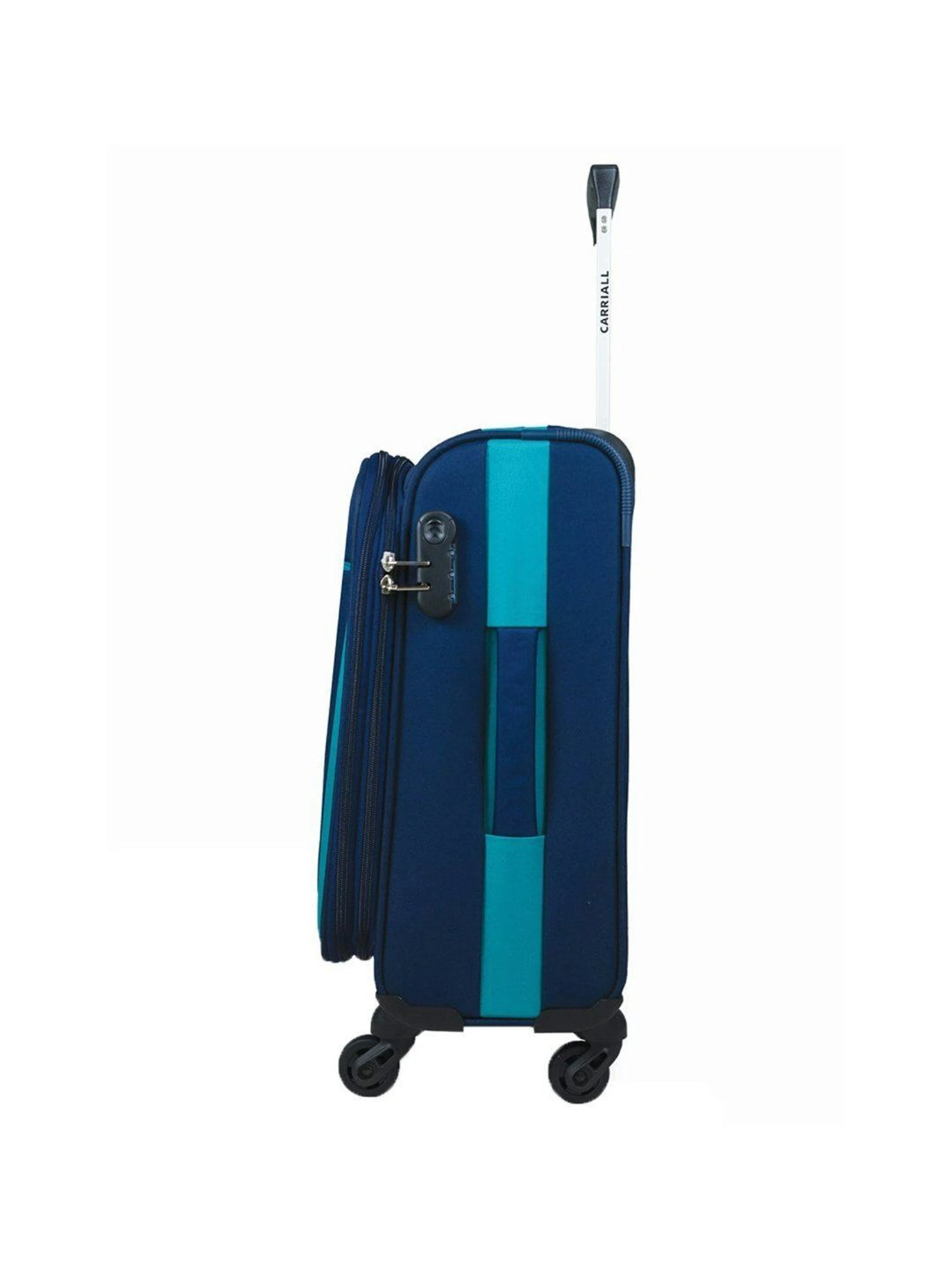 Carriall Navy 4 Wheel Small Soft Cabin Trolley - 36 cm