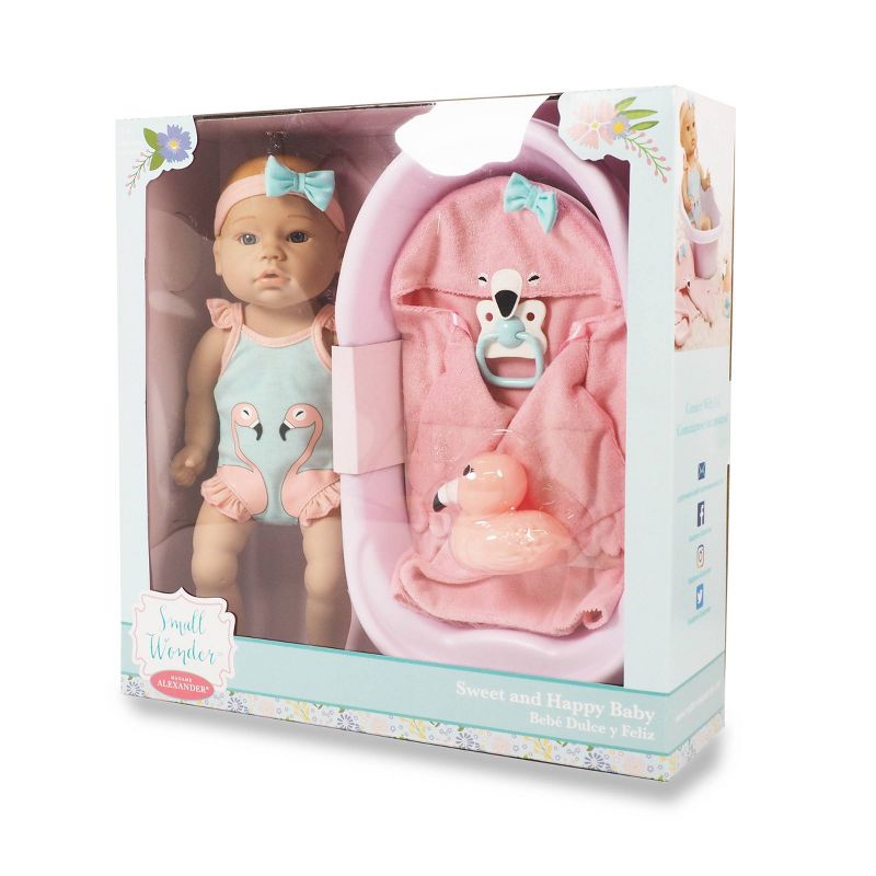 Madame Alexander 14" Small Wonders Sweet & Happy Baby Bath Set