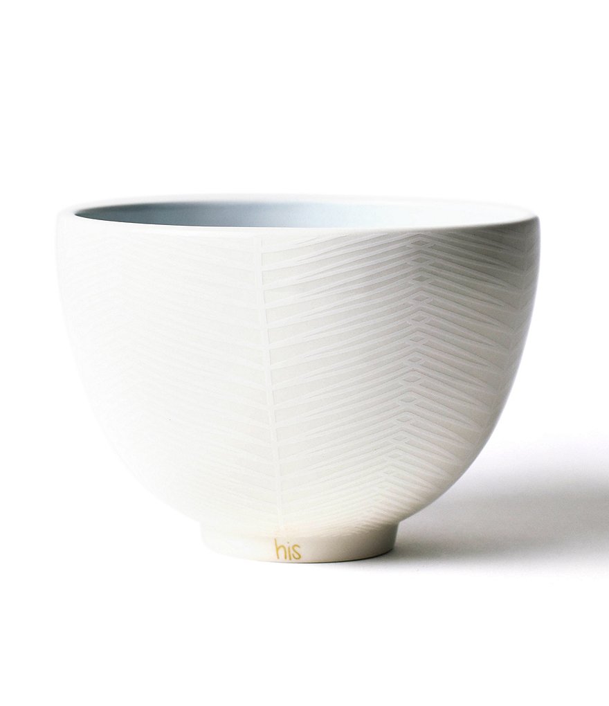 Coton Colors His And Hers 6#double; Footed Bowls Set of 2